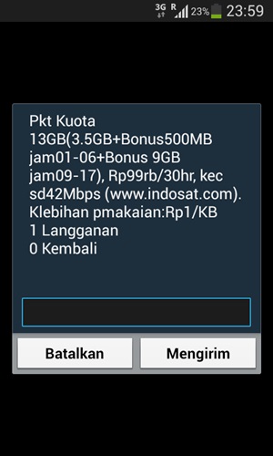Paket Super Internet Indosat Kuota 13GB