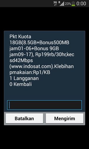 Paket Super Internet Indosat Kuota 18GB