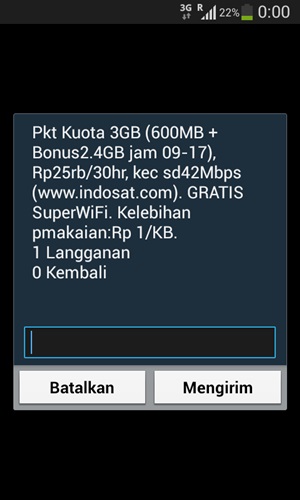 Paket Super Internet Indosat Kuota 3GB