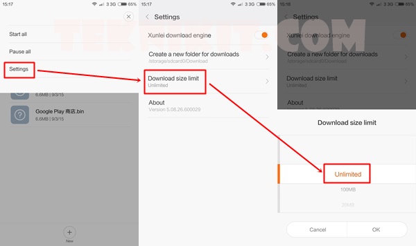 Pengaturan Download Playstore Redmi Note 2