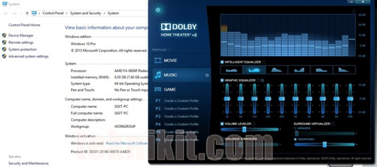 Как включить dolby home theater на acer