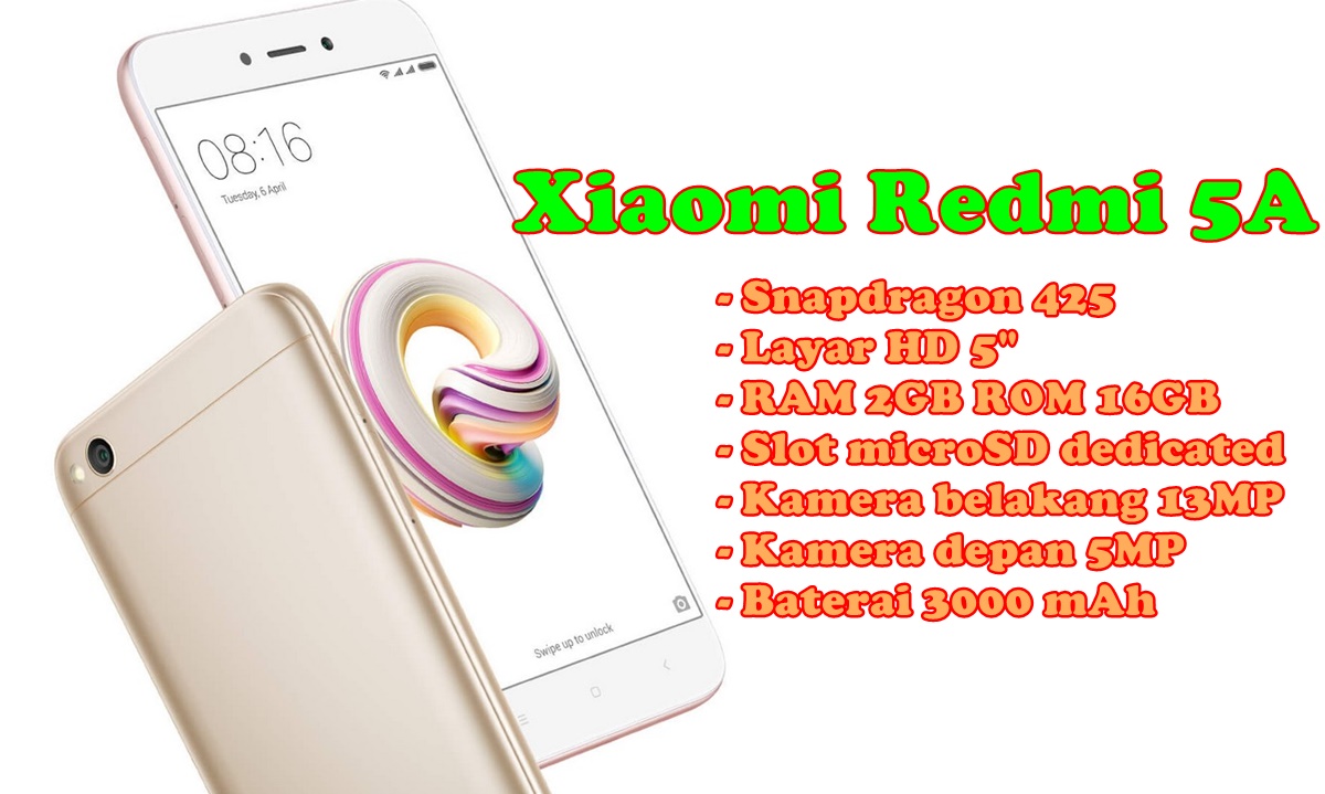Spesifikasi Redmi 5A Smartphone 1 Jutaan