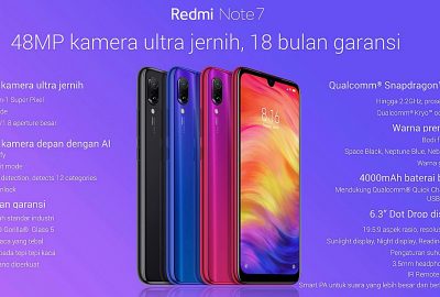 Spesifikasi Redmi Note 7 Indonesia